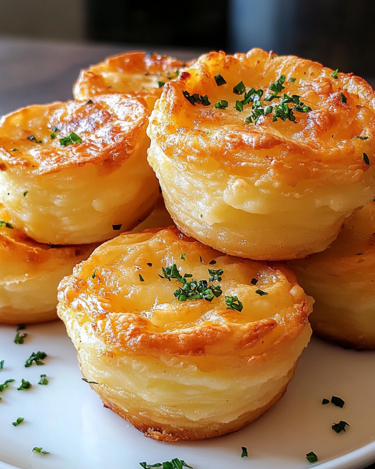 Golden Cheesy Mashed Potato Puff Bites