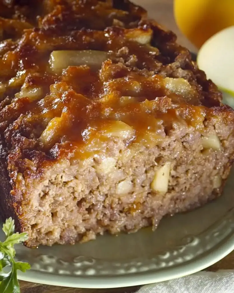 Cheesy Apple and Oat Meatloaf