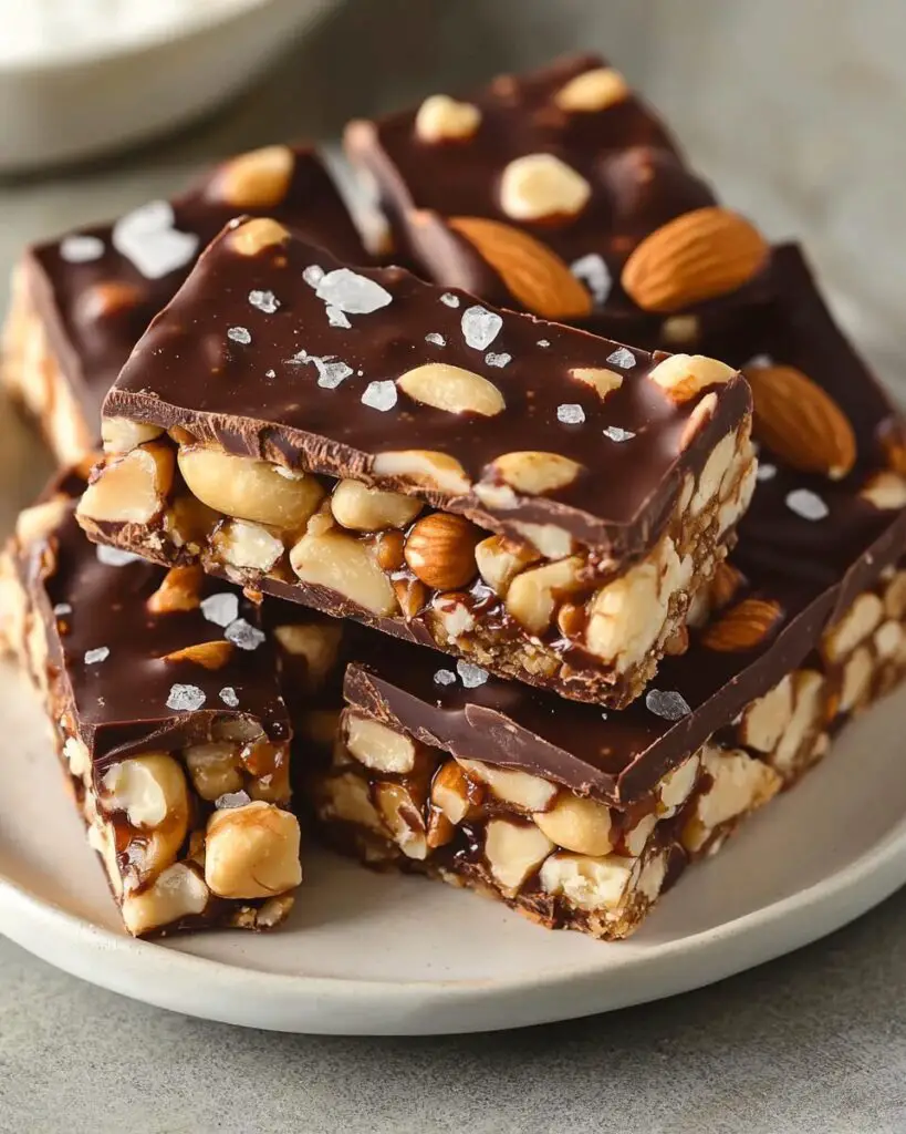 Decadent Dark Chocolate & Sea Salt Nutty Bars