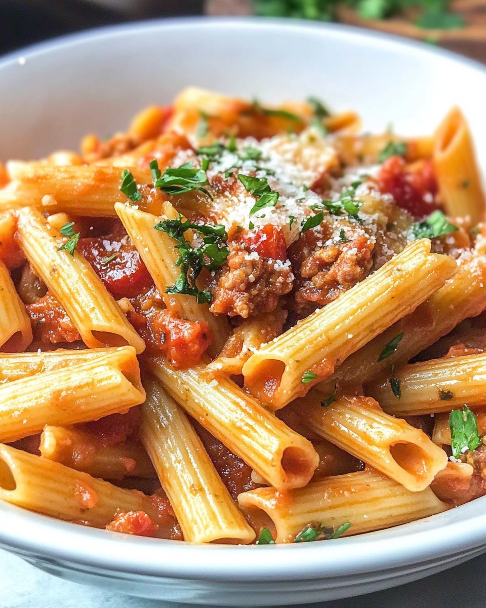Spicy Italian Penne with Fiery Tomato Sauce