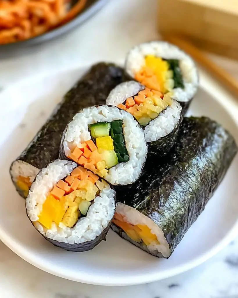 Kimbap with Beef, Spinach, and Pickled Radish