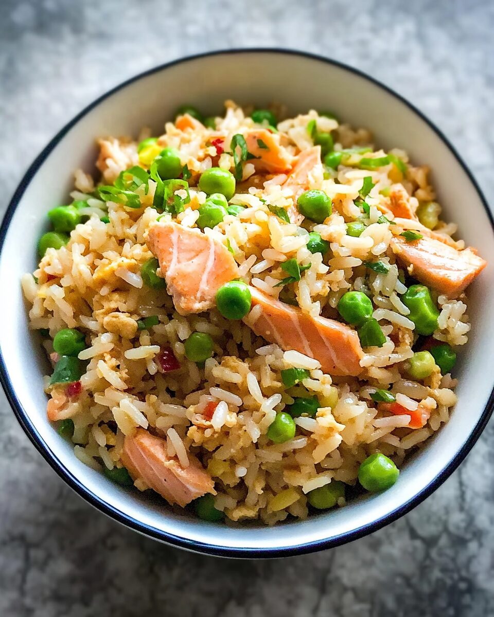 Flavorful Salmon Fried Rice with Veggies