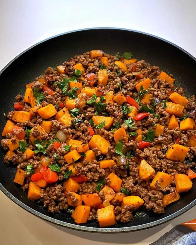 Beef and Sweet Potato Breakfast Hash