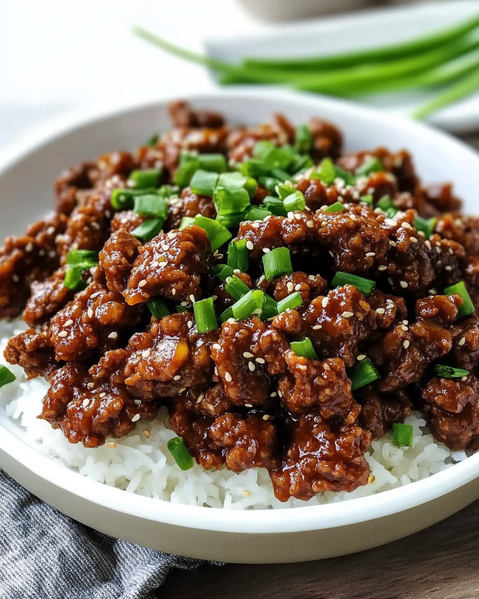 Savory Sweet Korean-Style Beef with Rice