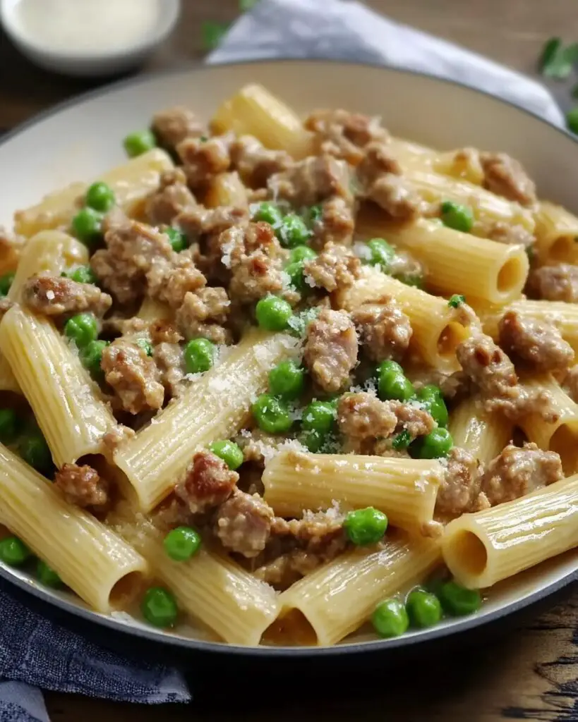 Pasta with Peas and Sausage