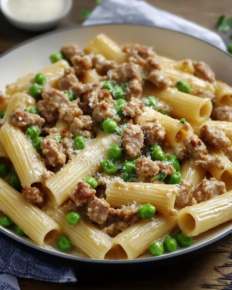 Pasta with Peas and Sausage