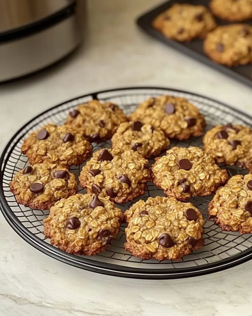 Air Fryer Chocolate Chip Oatmeal Cookies