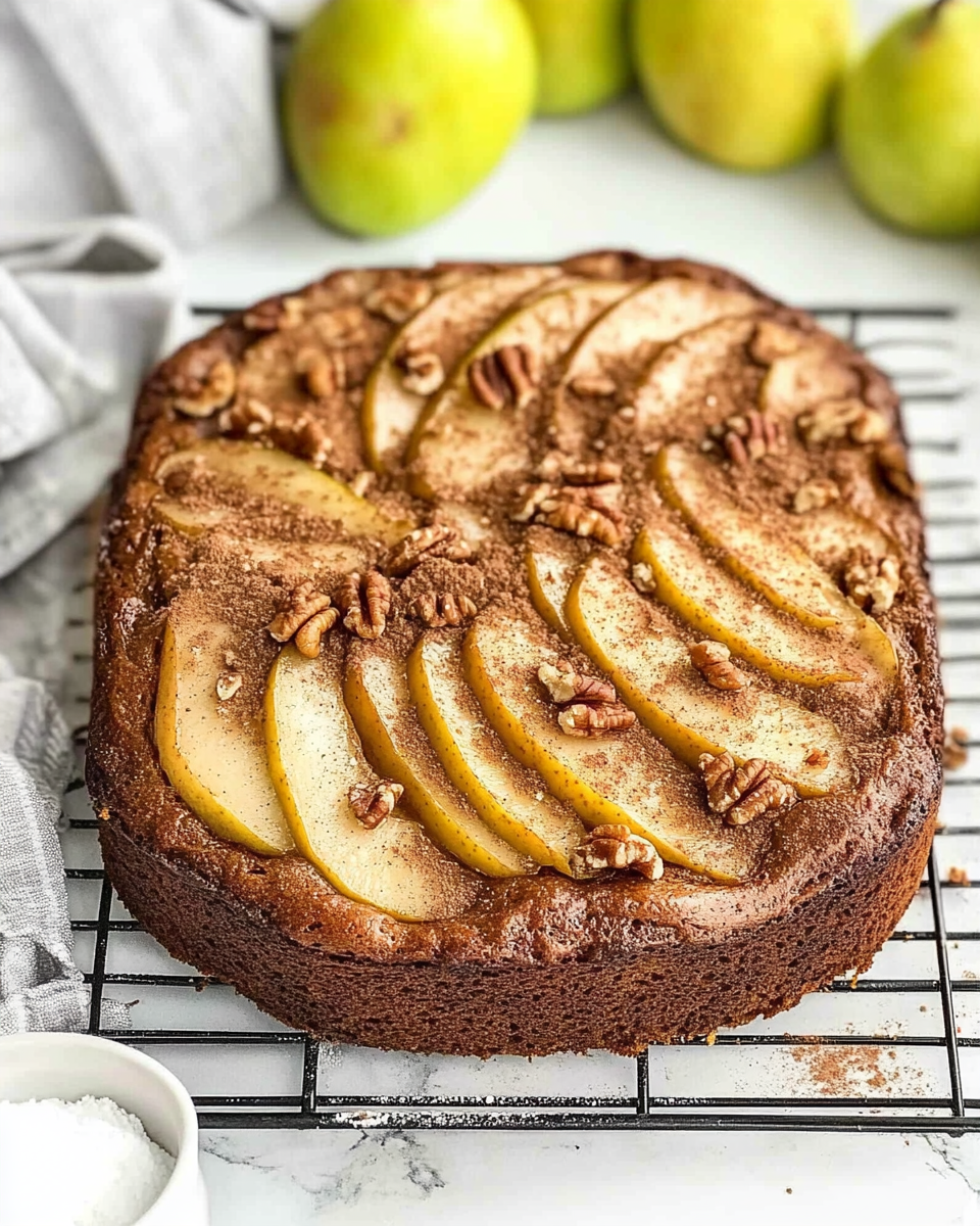 Rustic Pear & Warm Spice Cake