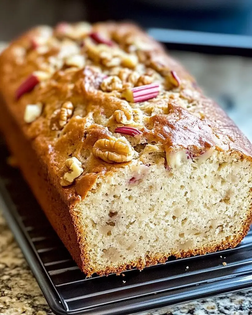 Rhubarb Walnut Bread