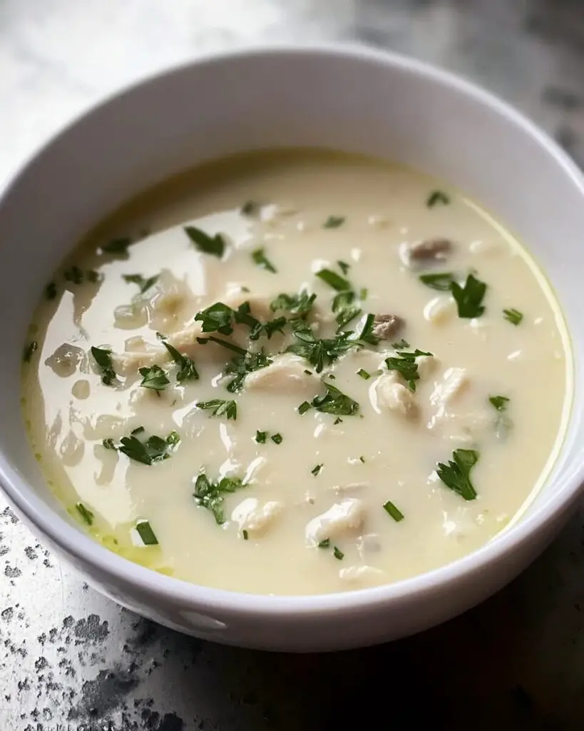 Silky Greek Lemon Chicken Soup with Orzo