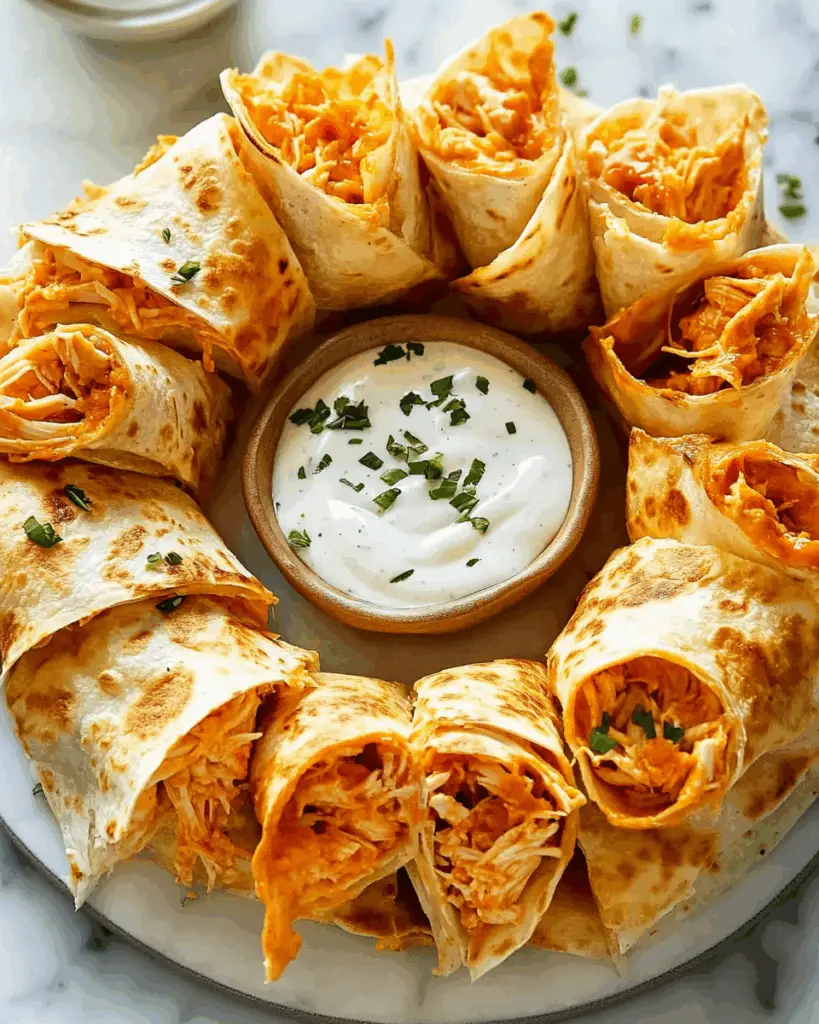 Cheesy Buffalo Chicken Blooming Quesadilla Ring