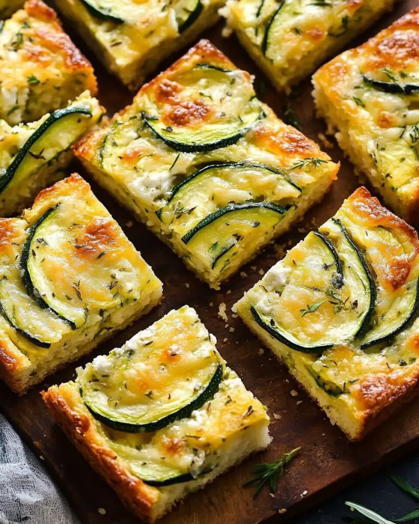Savory Zucchini and Cheddar Muffin Slab