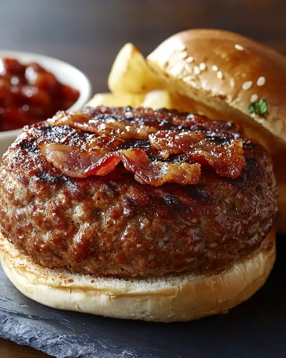 Chef John’s Bacon-Topped Grilled Meatloaf Burgers