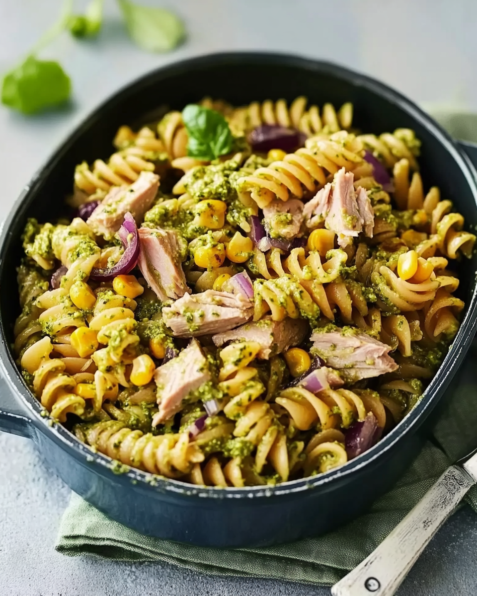 Quick Tuna & Pesto Pasta Toss
