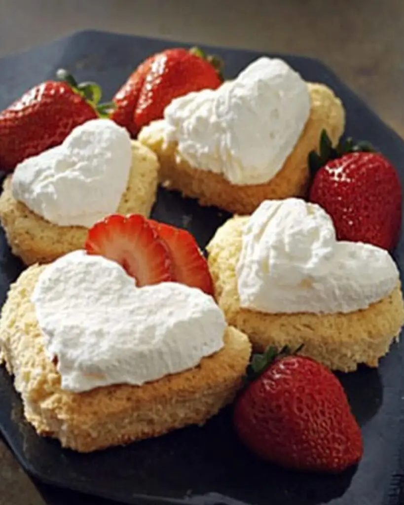 Heart-Shaped Strawberry Shortcakes
