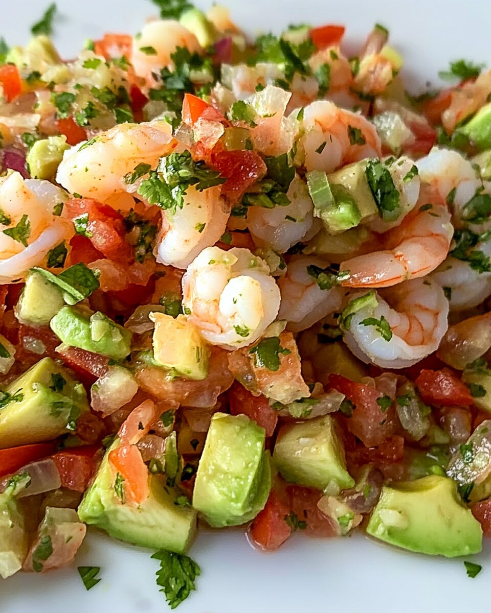 Shrimp and Avocado Ceviche with Lime and Cilantro
