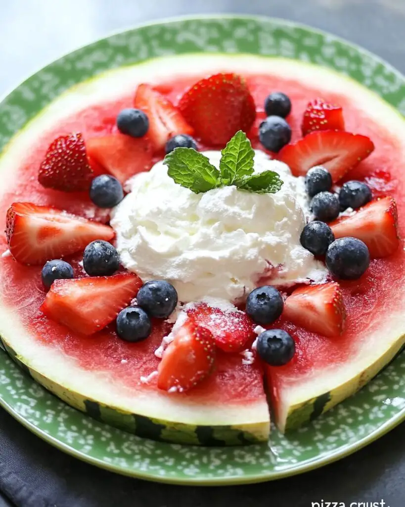 Strawberry Watermelon Shortcake Pizza