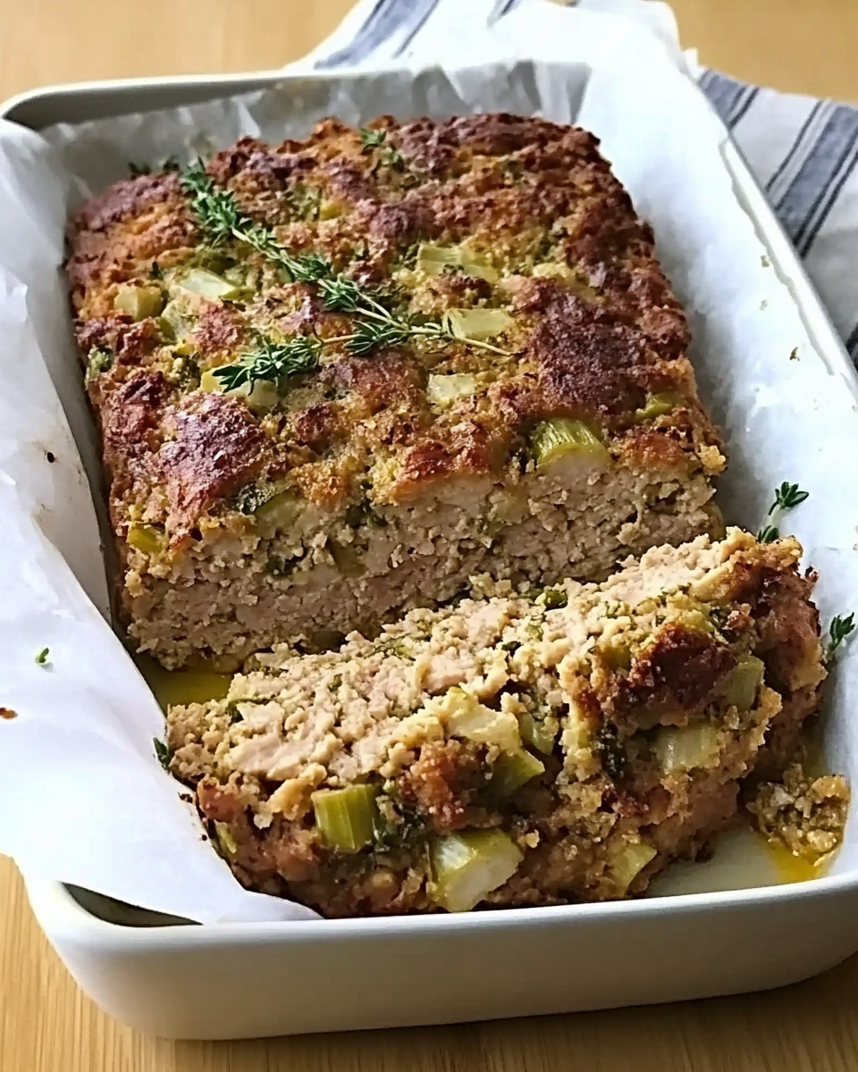 Savory Turkey Meatloaf with Fresh Thyme and Leeks