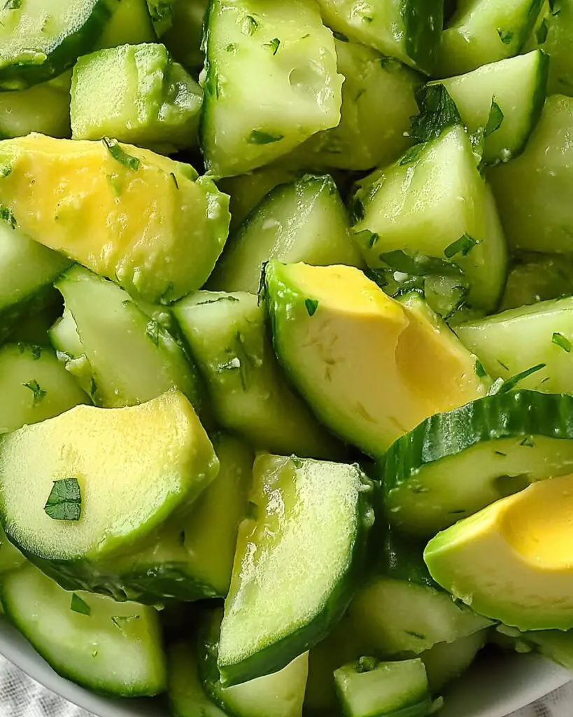 Refreshing Avocado-Cucumber Salad with a Zesty Twist