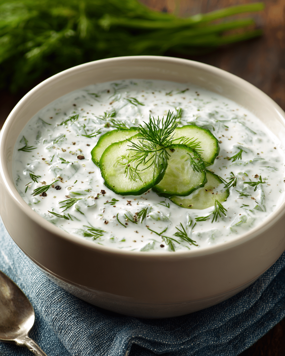 Chilled Cucumber Soup with a Fresh Twist