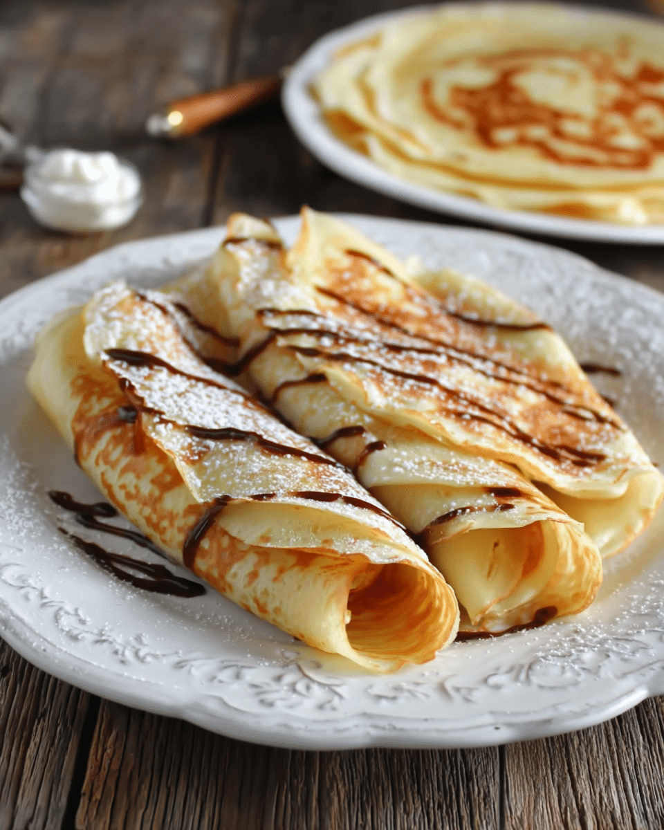 Delicate French Crepes with a Light and Airy Texture