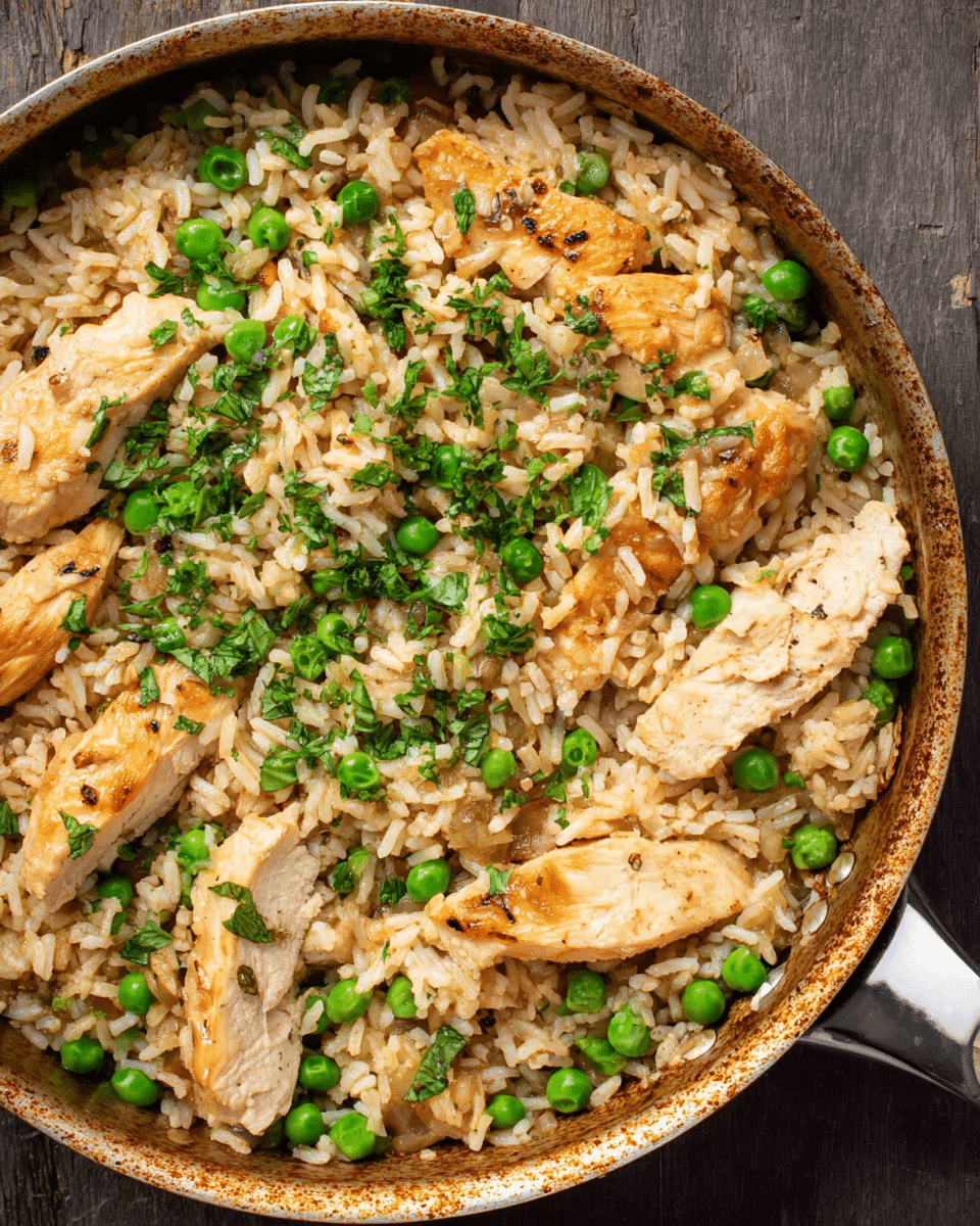 One-Pan Creamy Skillet Chicken and Herb Rice Delight