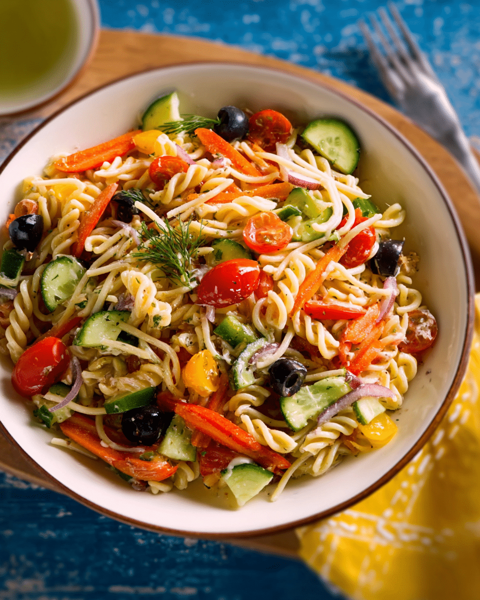 Creamy Ranch Garden Pasta Salad Delight