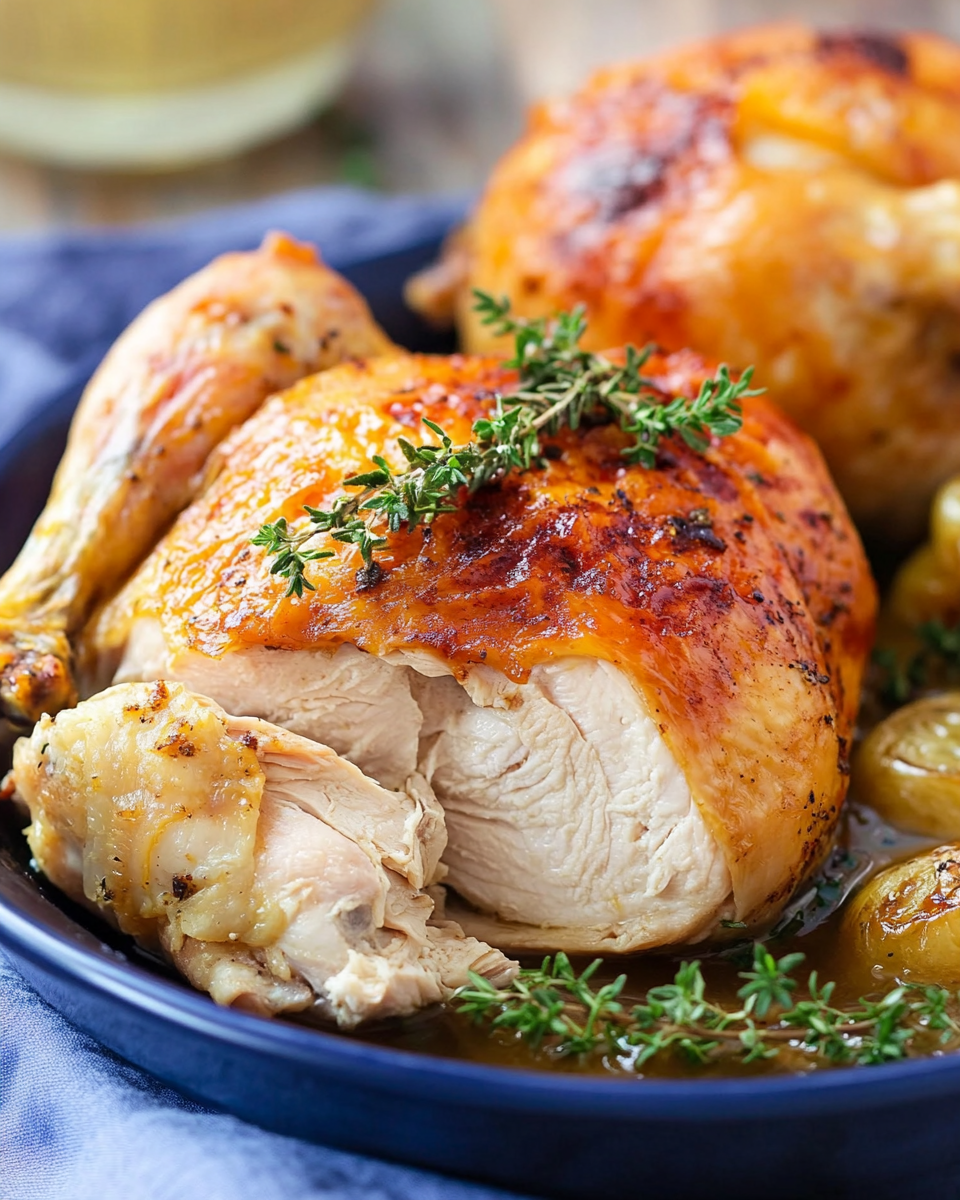 Tender and Juicy Whole Chicken in the Crockpot