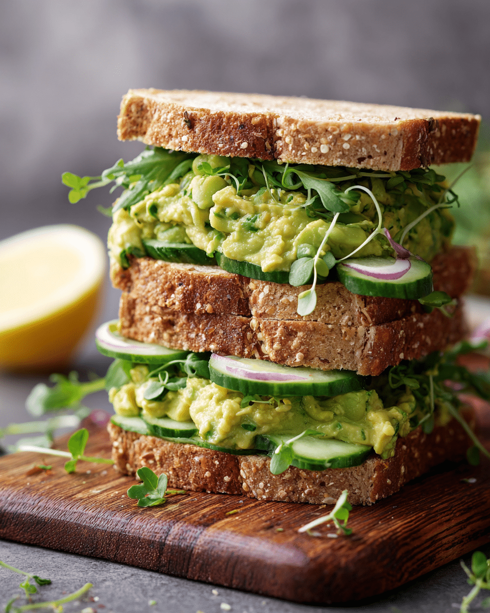Zesty Lemon, Edamame & Avocado Open-Faced Sandwiches