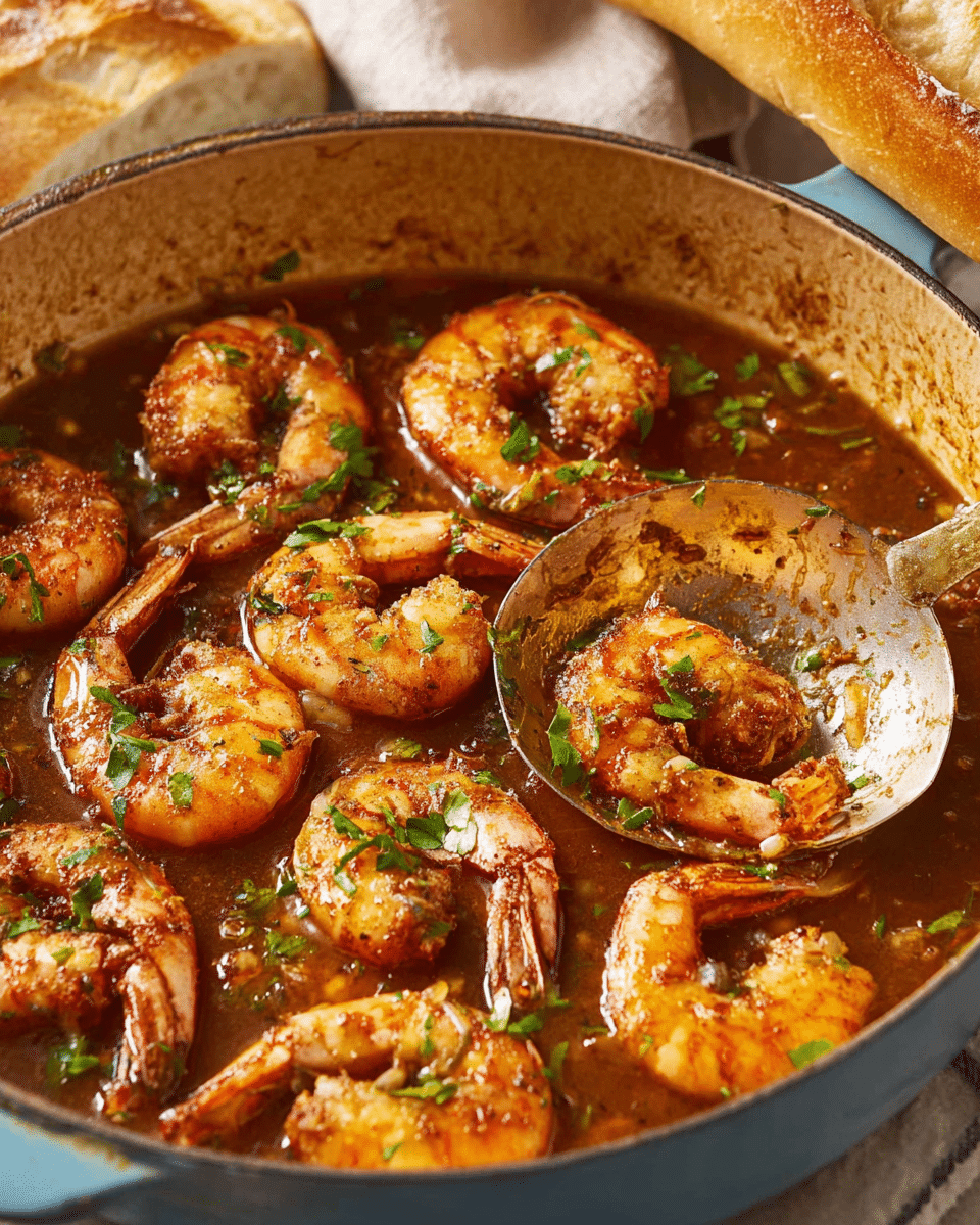 Buttery Cajun Shrimp in Spicy Worcestershire Sauce