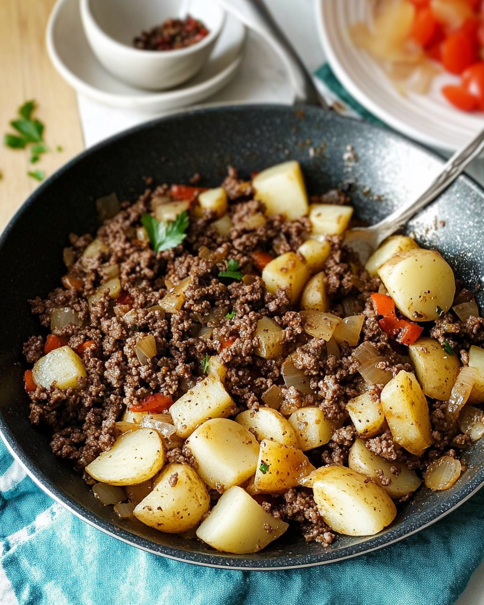 Hearty Ground Beef and Potatoes Skillet