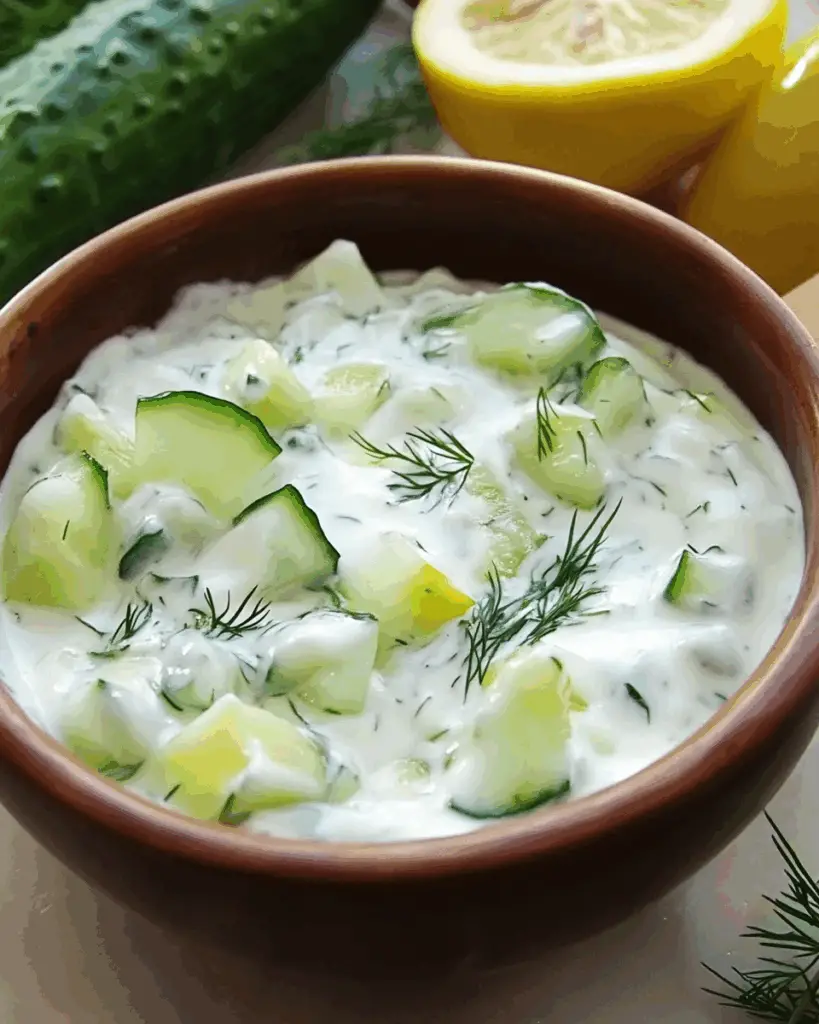 Creamy Greek Cucumber Yogurt Dip