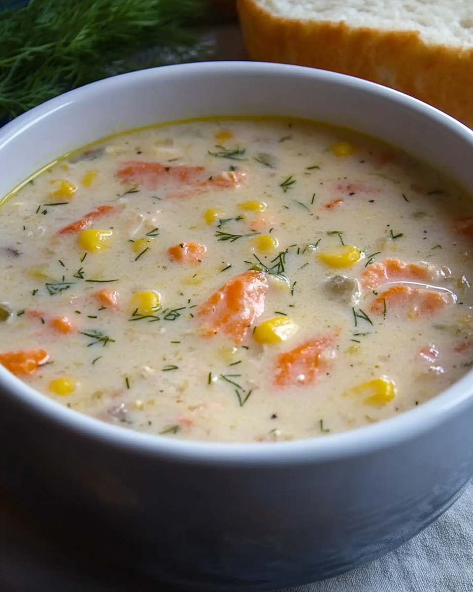 Creamy Salmon Chowder with Fresh Herbs