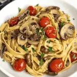 Silky Plant-Based Mushroom Fettuccine in a Cashew Cream Sauce