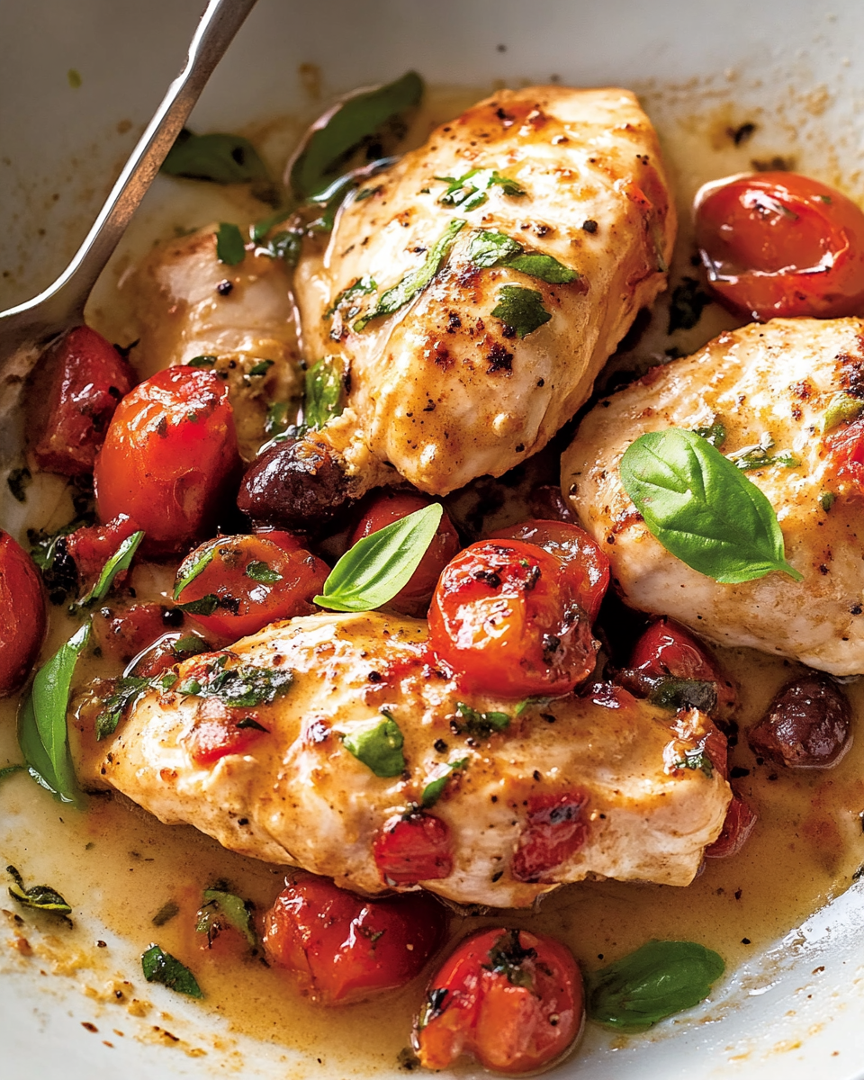 Skillet Chicken with a Sicilian Twist