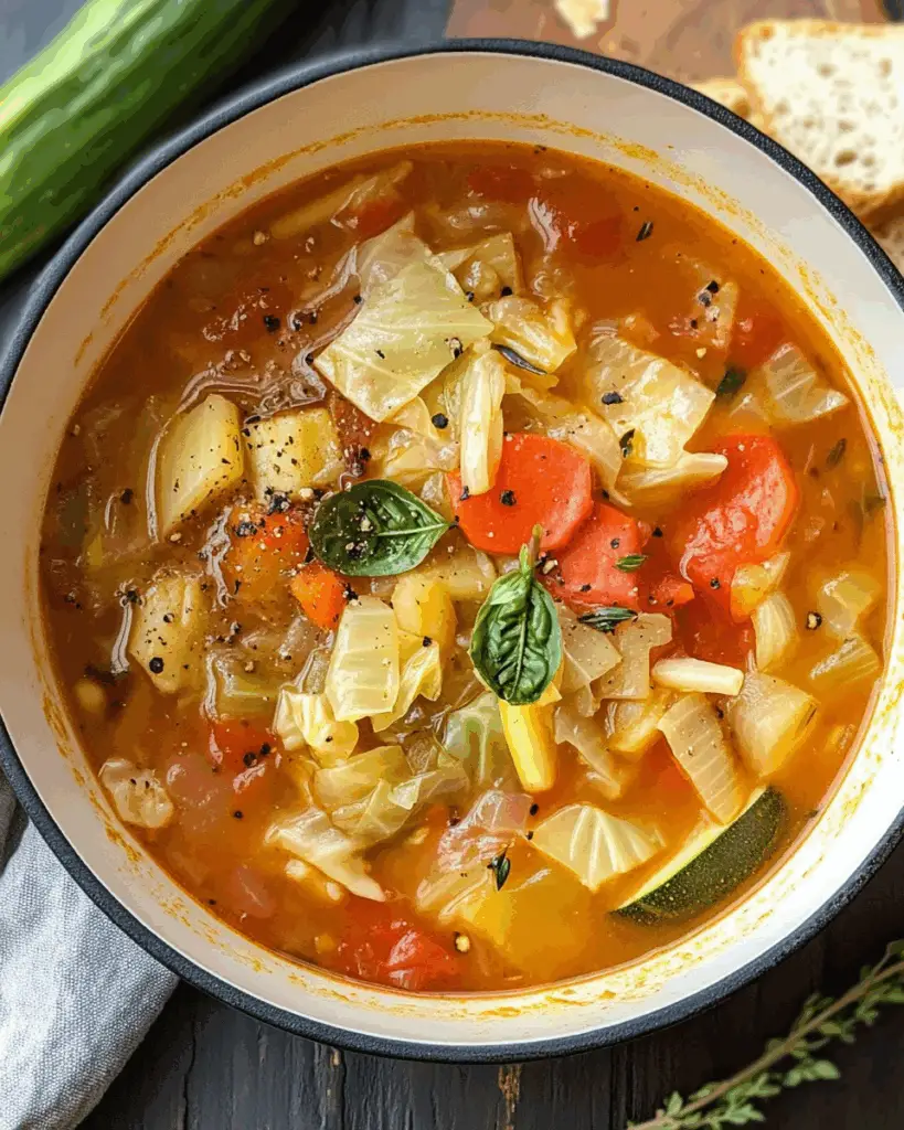 Hearty & Wholesome WW Cabbage Veggie Detox Soup