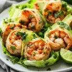 Zesty Shrimp Lettuce Wraps with Cilantro Lime Sauce