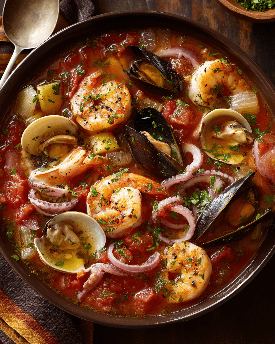 Italian Seafood Stew with Fresh Herbs
