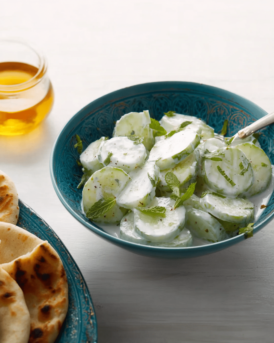 Refreshing Indian Cucumber Yogurt Salad with Mint & Cumin