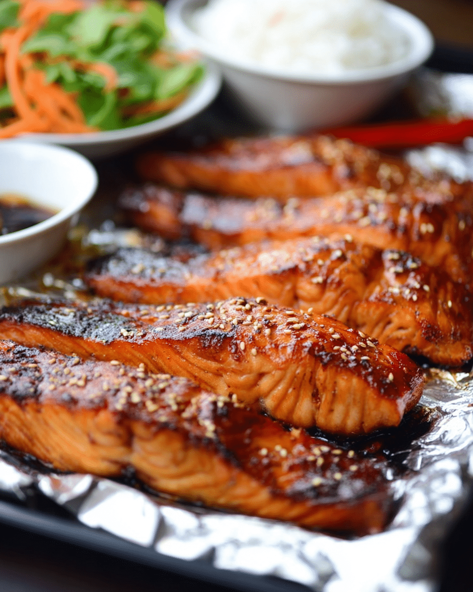 Korean-Style Grilled Salmon in Sweet Bulgogi Marinade