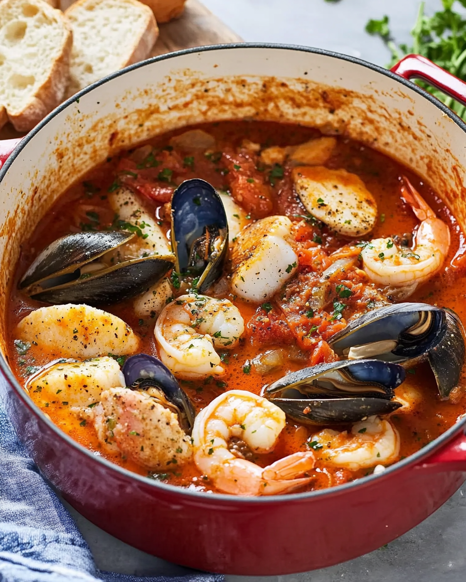 Savory Fisherman's Stew with Fresh Seafood