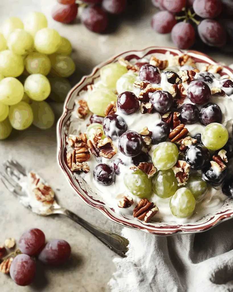 Creamy Crunch Grape Salad Delight