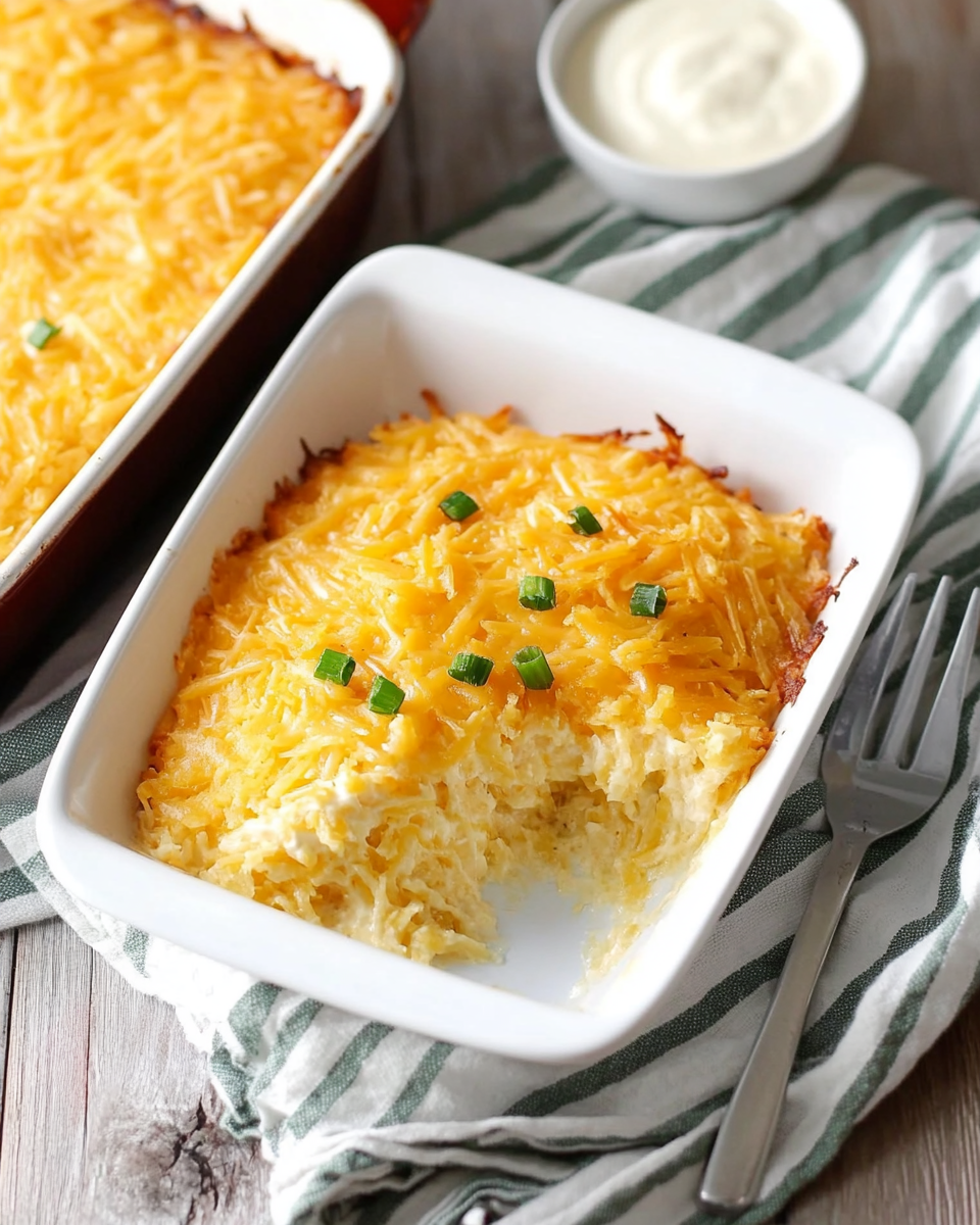 Creamy Cheesy Hashbrown Casserole Delight
