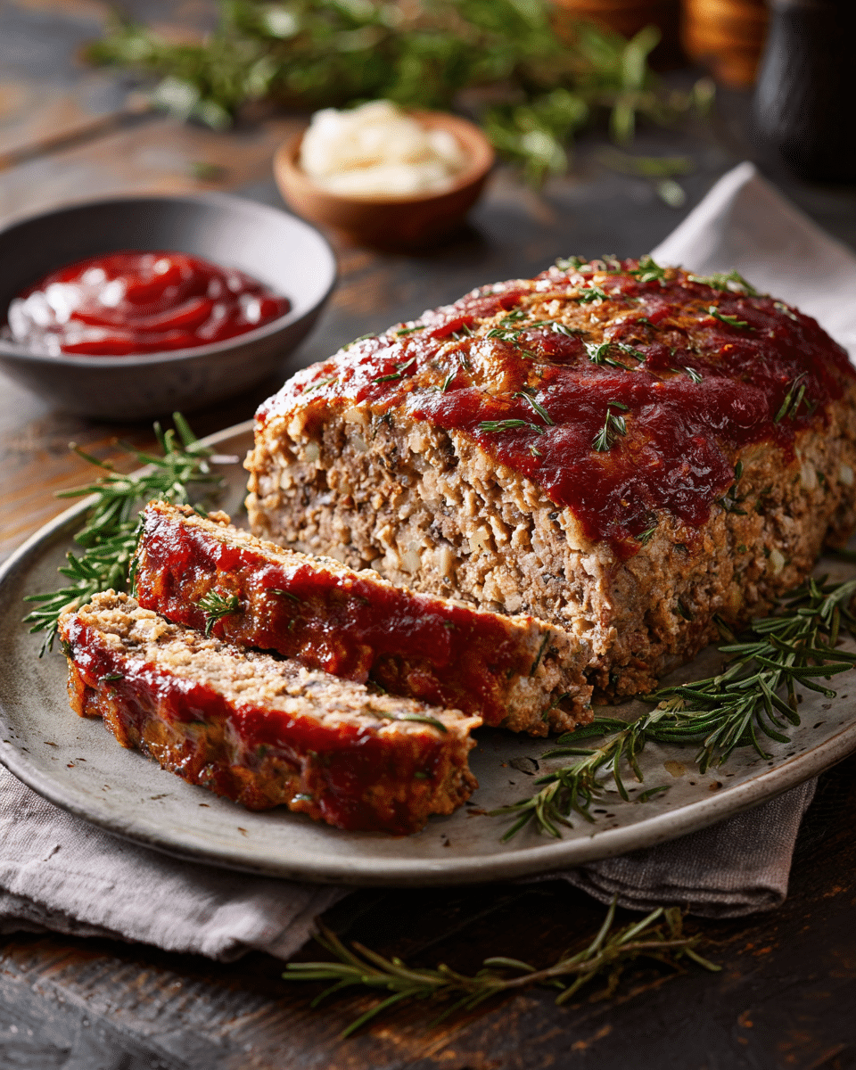 Savory Herb-Infused Meatloaf with Rosemary