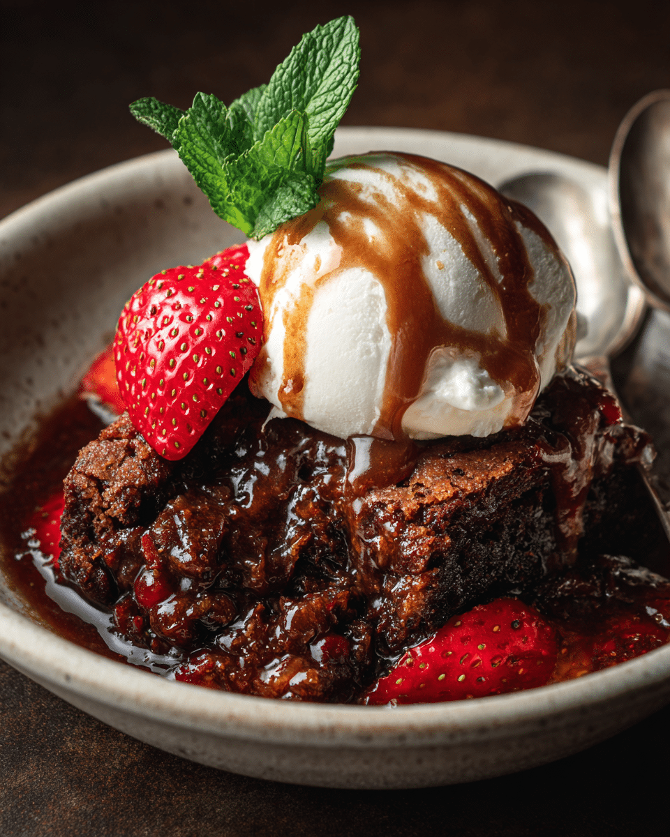 Warm and Gooey Southern Chocolate Cobbler with Buttermilk Biscuit Top