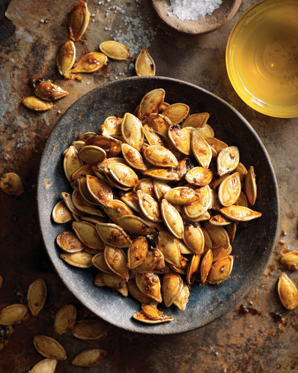 Crunchy Salted Oven-Roasted Pumpkin Seeds