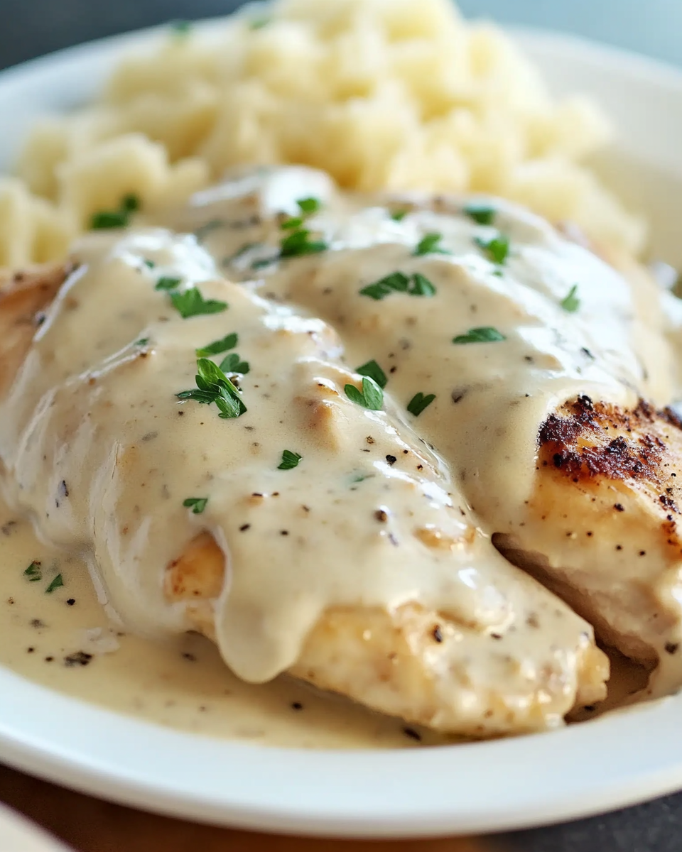 Slow-Cooked Creamy Chicken with a Rich Cream Cheese Sauce