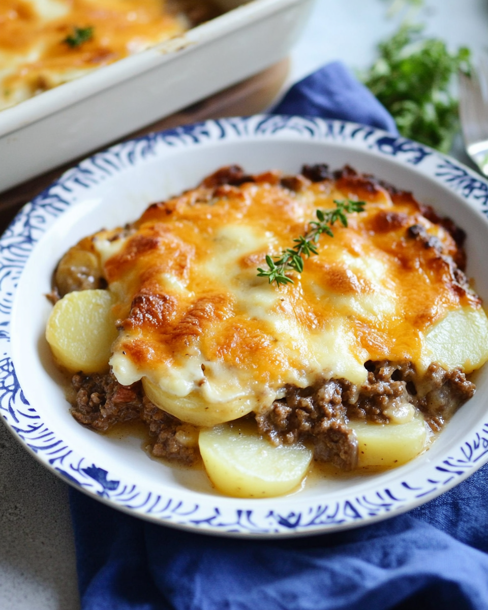 Hearty Ground Beef and Potato Casserole