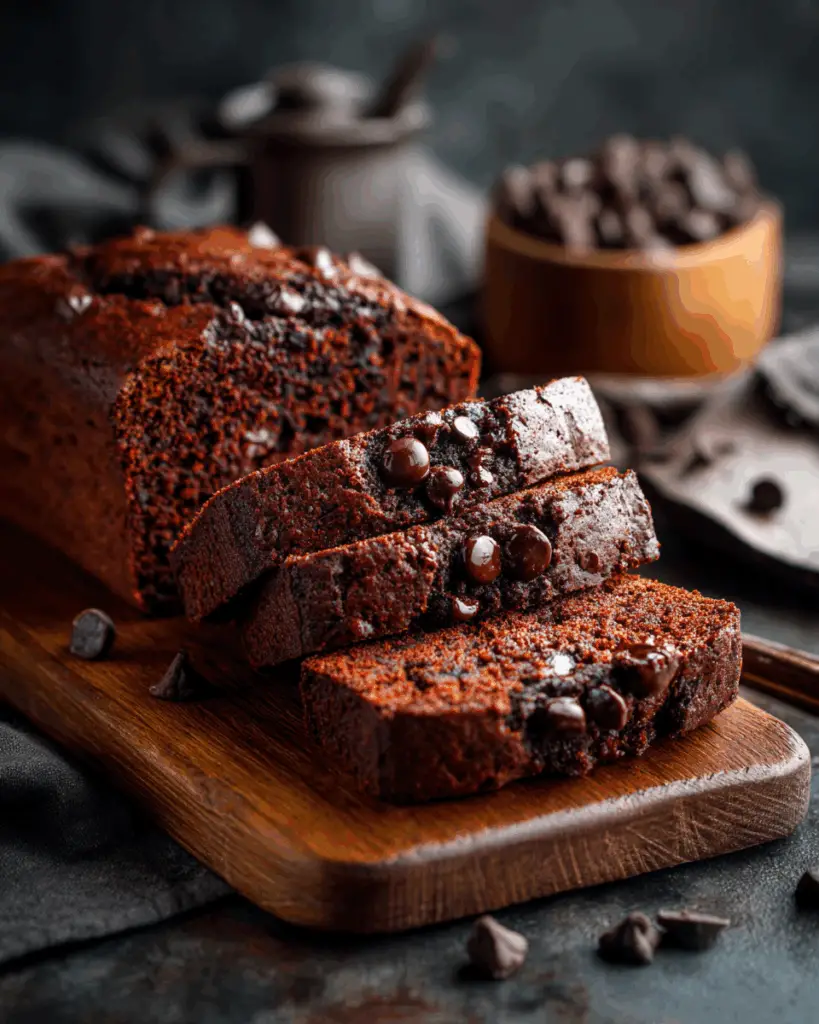 Indulgent Banana Bread with Double Chocolate Chips & Sour Cream