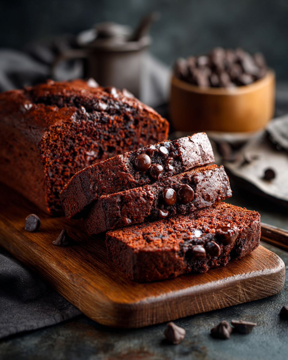 Indulgent Banana Bread with Double Chocolate Chips & Sour Cream